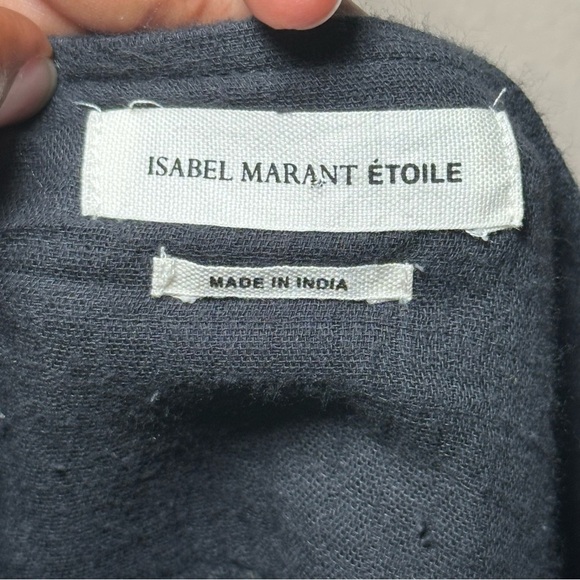 Isabel Marant Etoile Boho Embroidered Black Tribal Print Cotton Skirt Size 38 - Picture 16 of 16